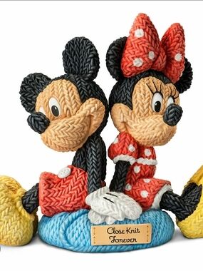 Disney Minnie And Mickey 5.5 Inch Ceramic Statue